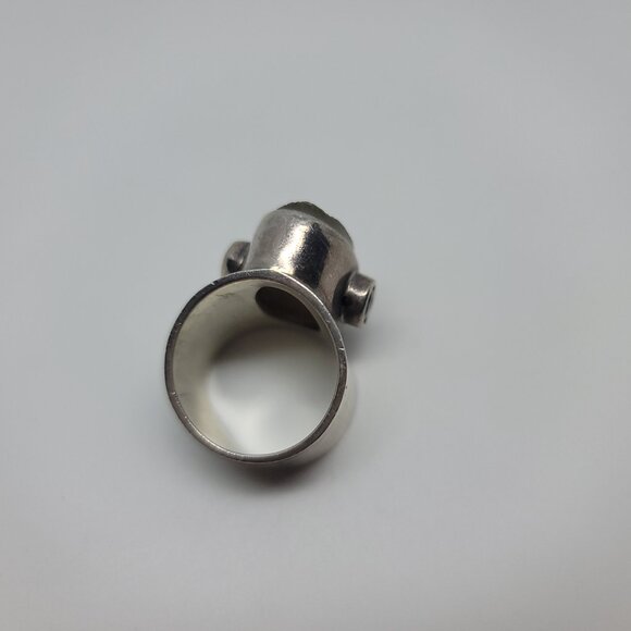 Druzy, Garnet & Sterling Ring - Picture 6 of 7